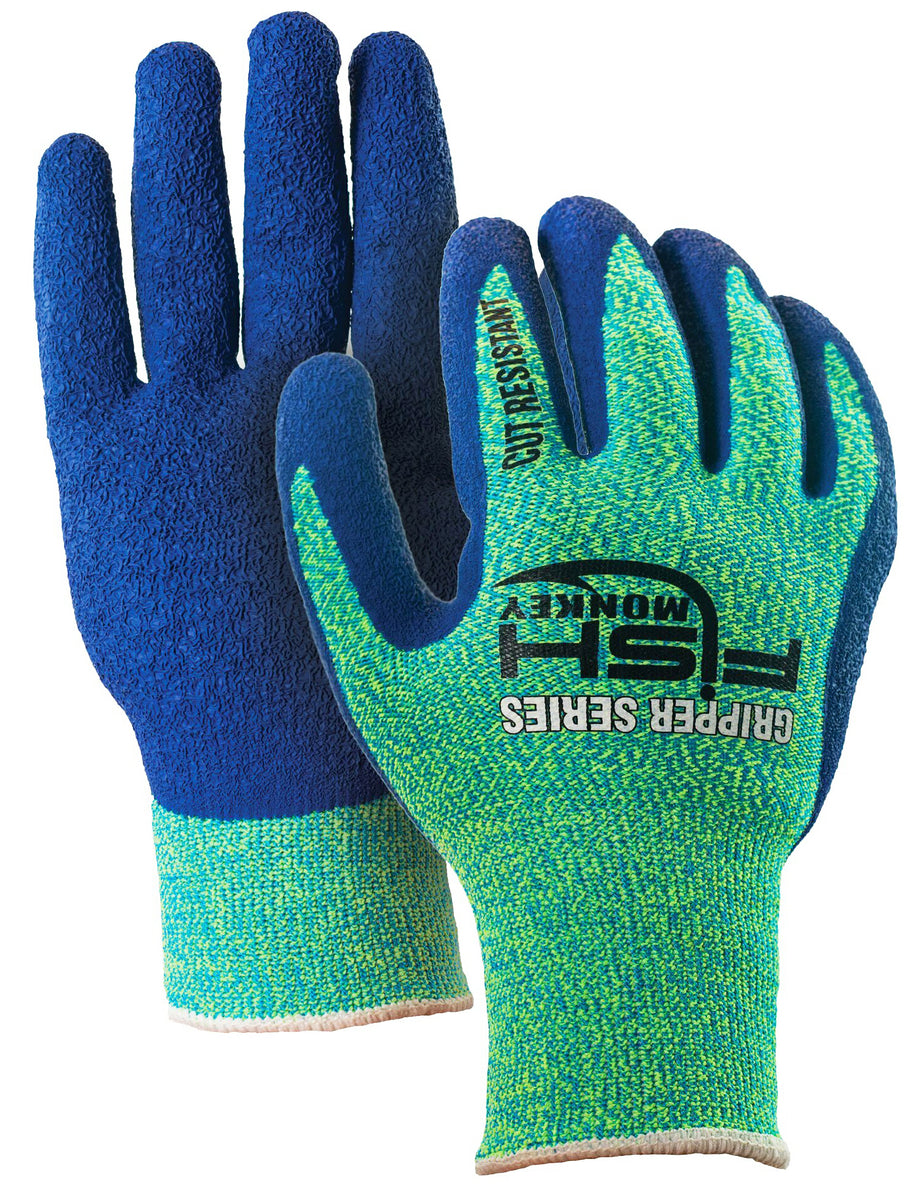 Rock Fish FP3703 Filet Gripper Fishing Gloves, Cut-Resistant Filet