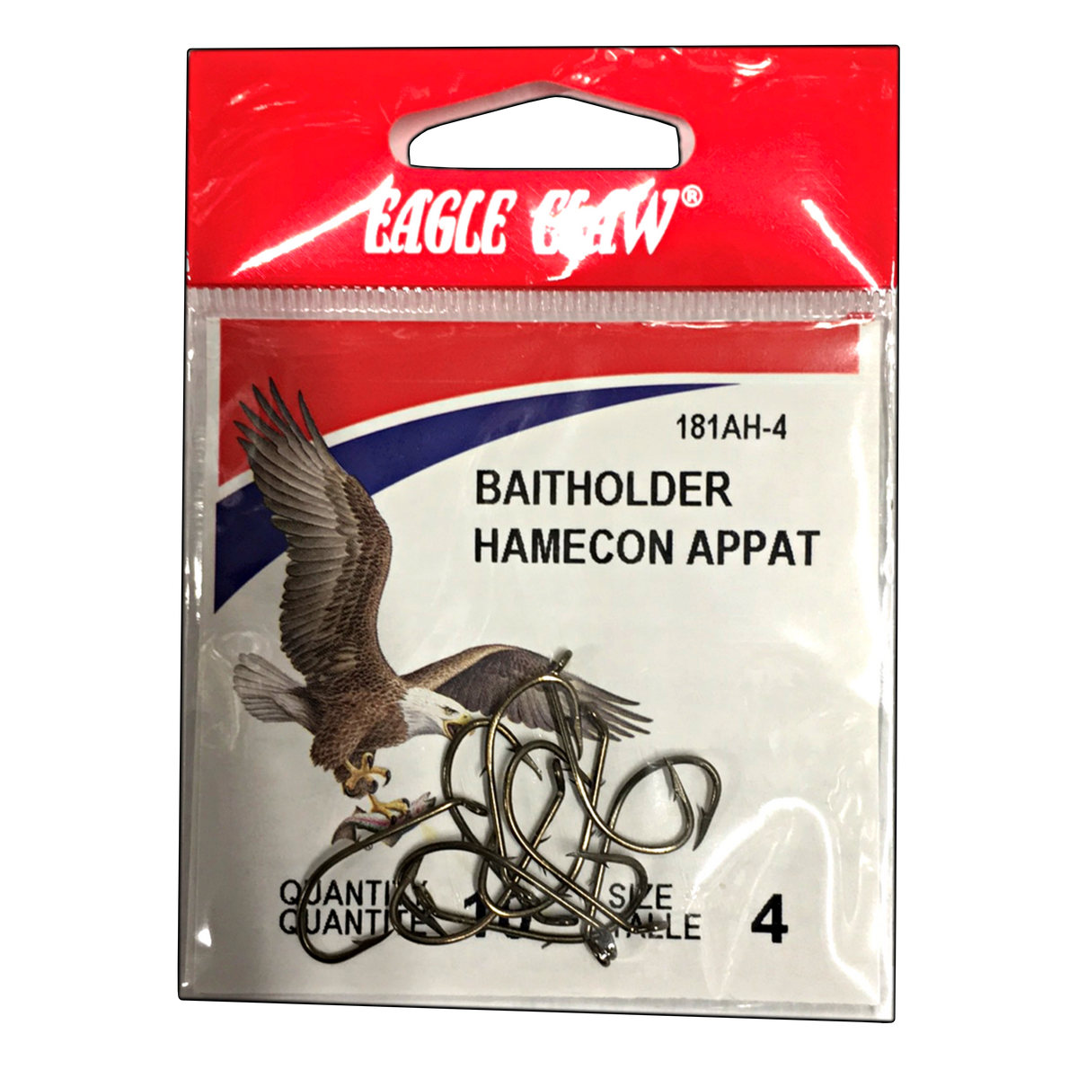 Eagle Claw 449WAH-2/0 Weedless Baitholder 2-Slice Non-Offset Hook, Bronze  2/0