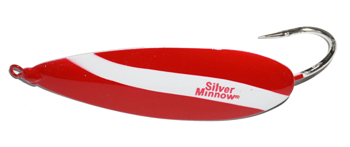 Johnson Silver Minnow Spoon - Red & White