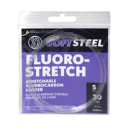Soft Steel Fluoro-Stretch Stretchable Fluorocarbon Clear Leader