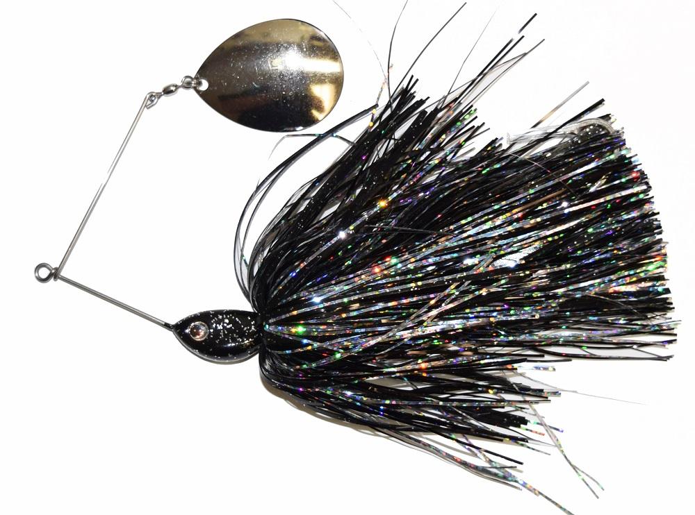C.S. Lures 1/2 oz Spinnerbait Green/Black / Double Willow