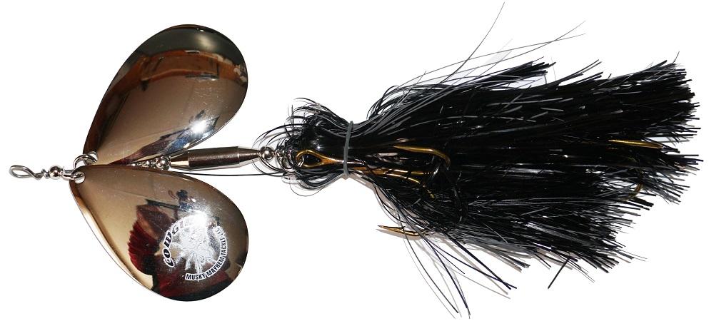 Musky Mayhem Tackle Double Cowgirl Black Chartreuse