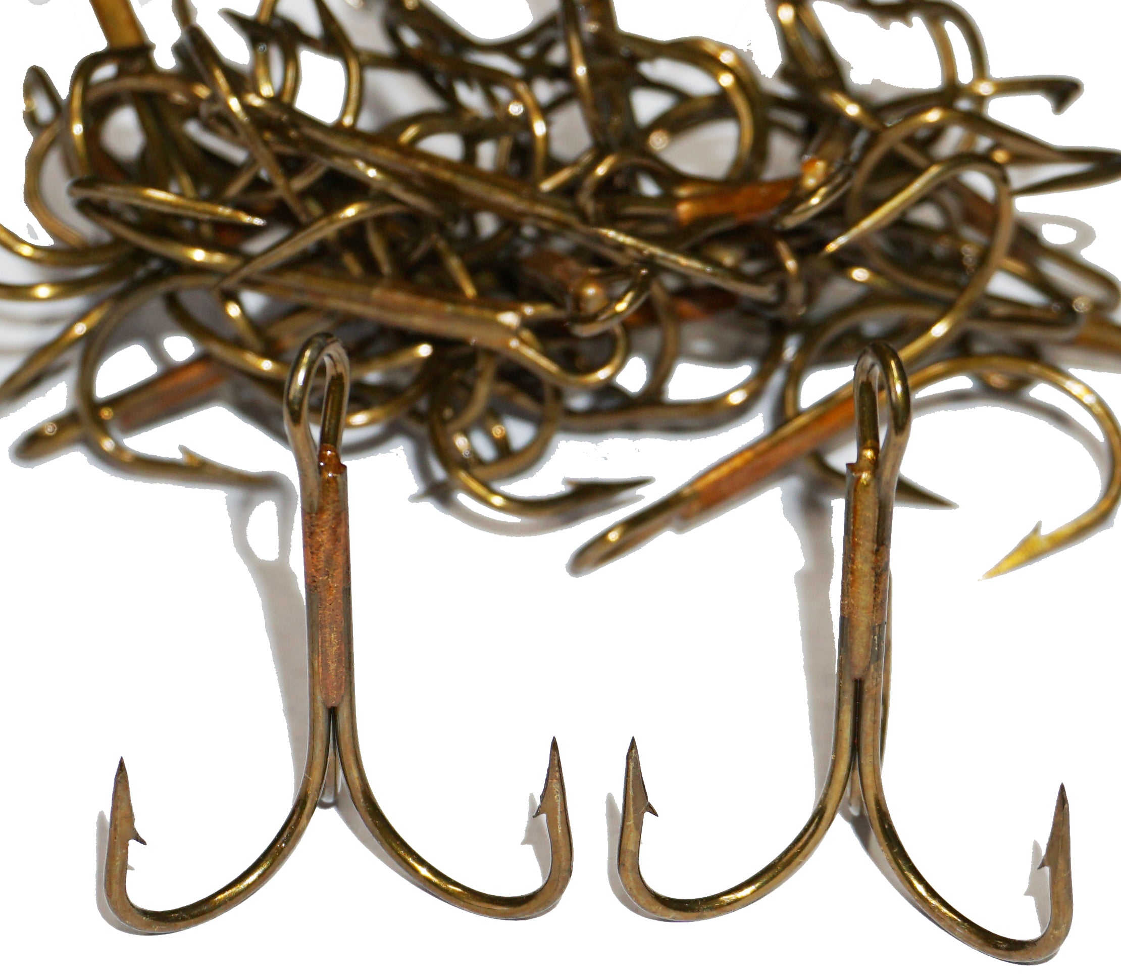 Mustad Gold Treble Hook, Size: 18