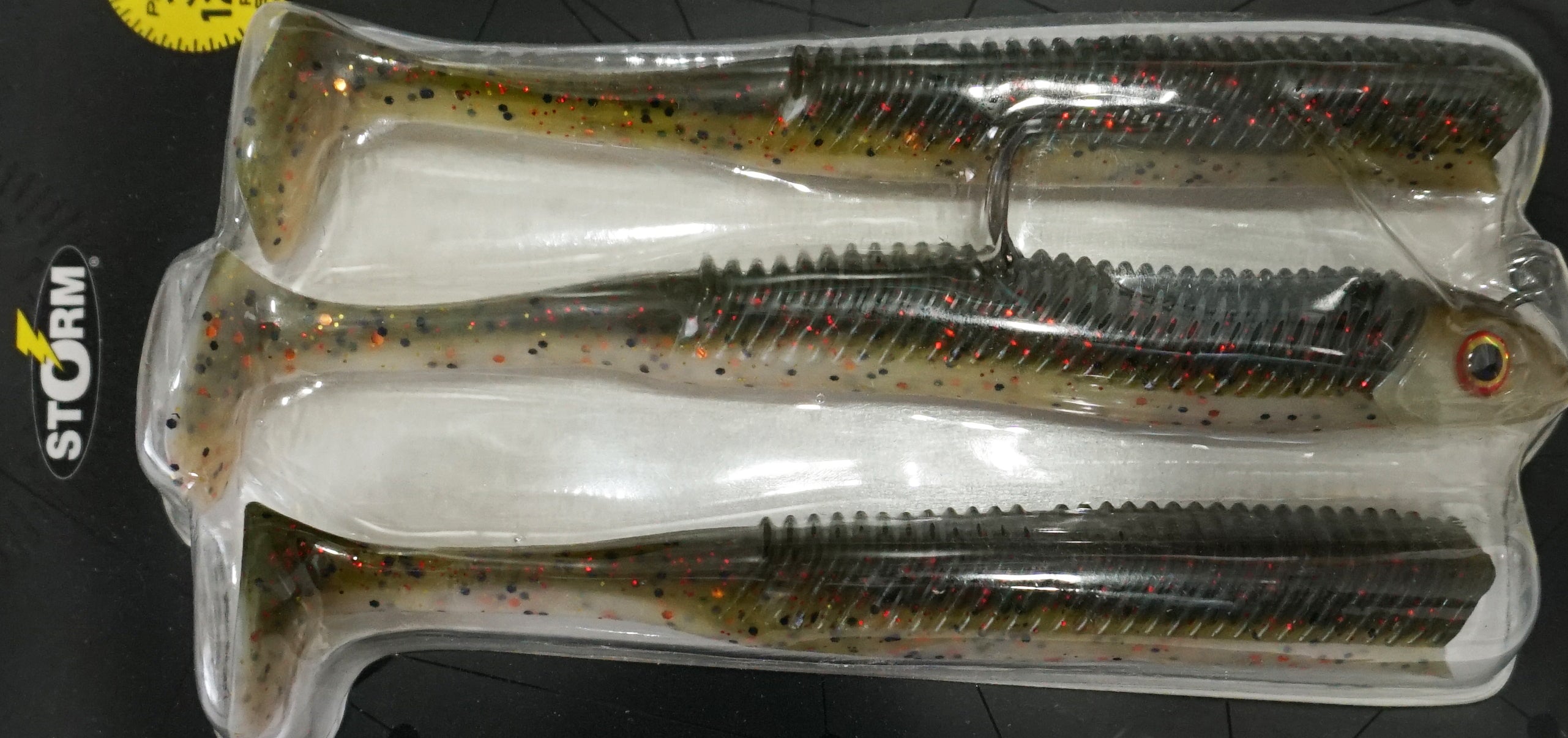 3 Pack of 9cm Storm 360GT Searchbait Soft Plastic Fishing Lures - Colour:  Limetreuse