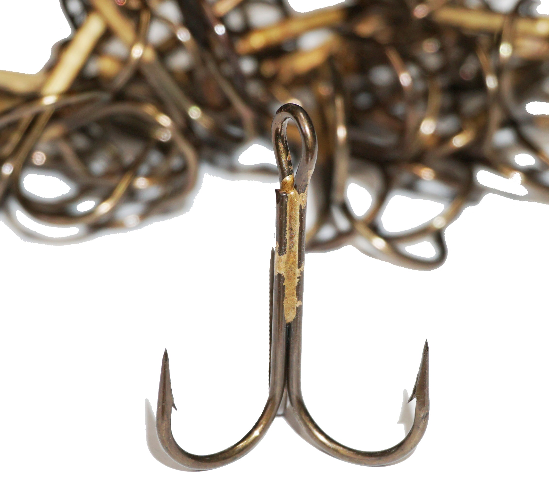 Bronze Treble Hooks, Size 10, Pack of 50 Ideal for Pike, Zander
